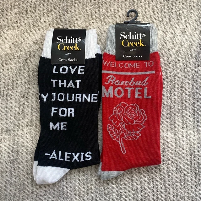 Schitt’s Creek Crew Socks Unisex Set of 2 NWT TV Alexis David Moira Rose Gift