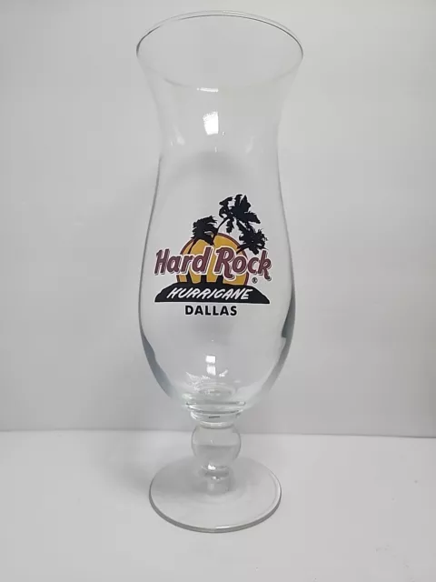 Hard Rock Cafe Hurricane Glass 9.25" Dallas, Texas