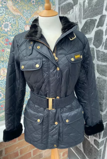 Barbour Women’s International Modern Polarquilt Quilted Jacket Black Size 18