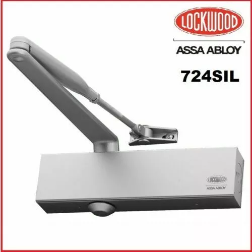 1 x Lockwood door closer ADJUSTABLE BACKCHECK commercial grade  724sil