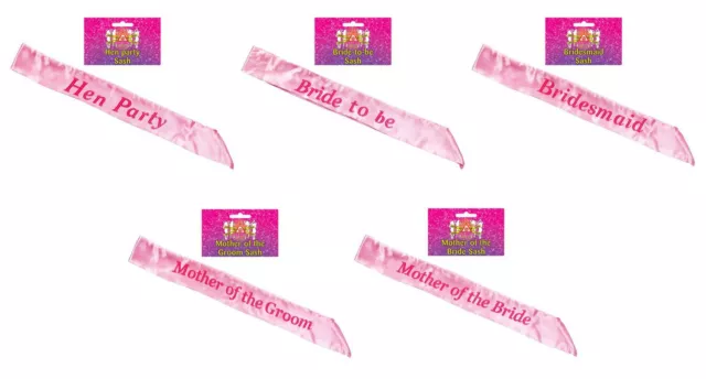 Hen Night Pink Sash Bride Accessories Party Sashes Girls Night Out Wedding Maid