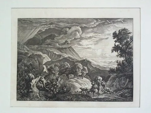 Richter, Adrian Ludwig (1803 - 1884): Gegend am Monte Serone bei Olevano ...
