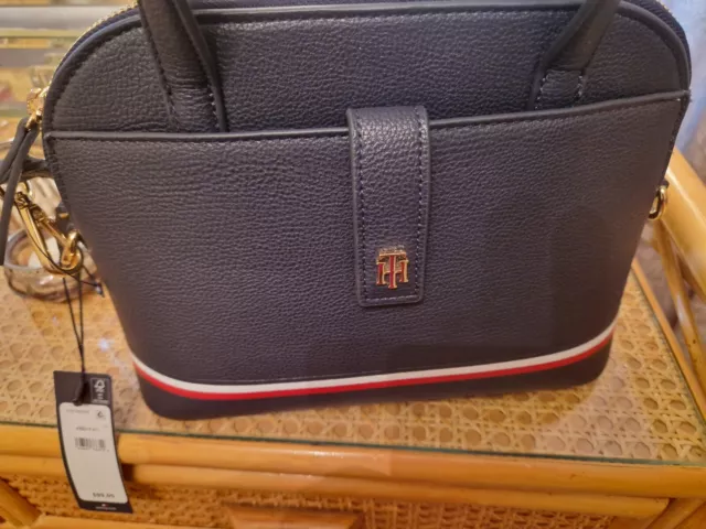Tommy Hilfiger Genuine Navy / Red small Tote Shoulder Handbag