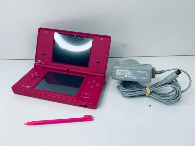 Nintendo DSi XL Burgundy Red Handheld Console W/ Charger, 5 Games, Case  Tested