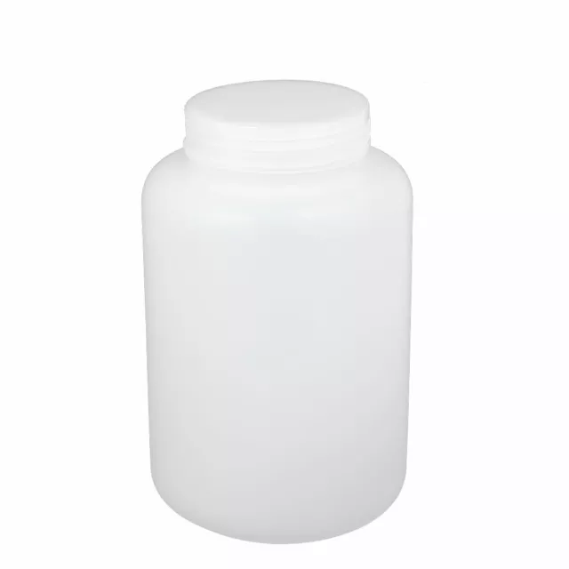 2L Plastic Big Mouth Laboratory Reagent Bottle Sample Sealling Bait Bottle White
