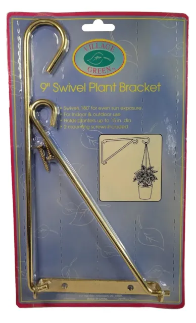 Vintage 10"  Bracket Plant Hangers Bird Cage brass gold