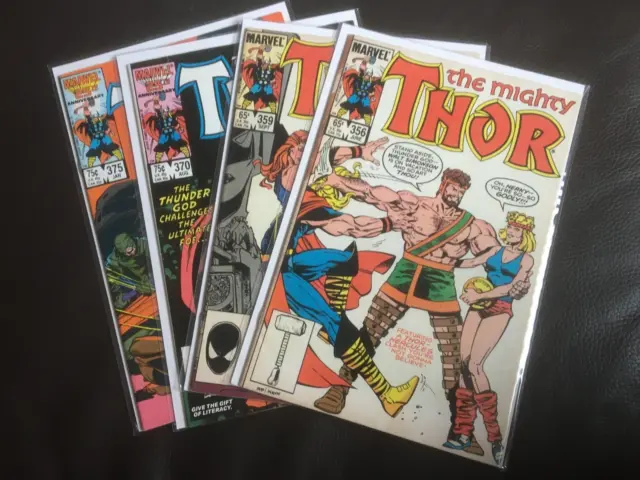 Marvel Comics The Mighty Thor 4 Comic Bundle 1985/87