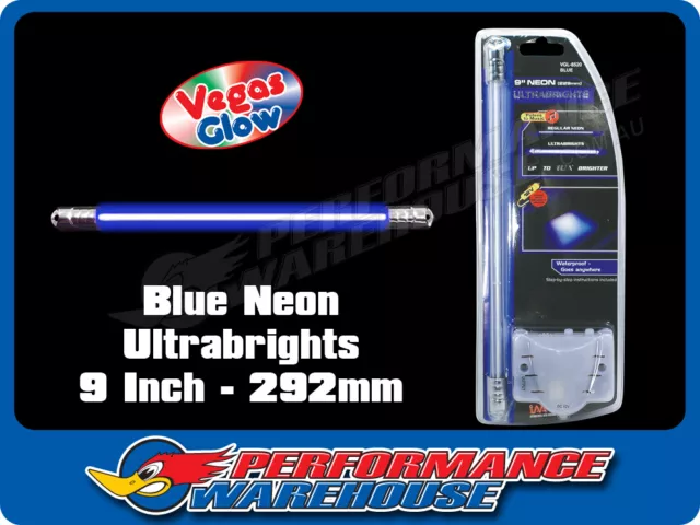Vegas Glow Ultrabrights 9 Inch Neon Blue Pulses To Music Car Ute Boat