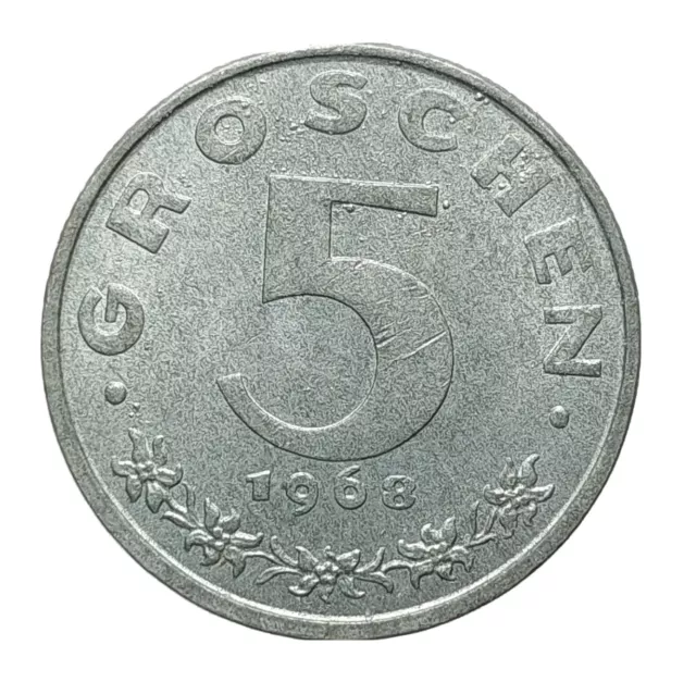 Austria 5 Groschen 1968 Coin I279