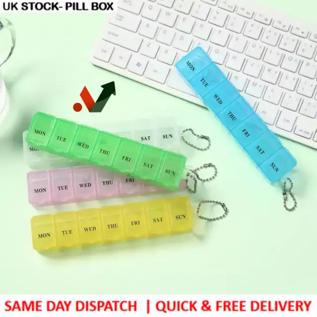 7 Day Large Pill Box Holder Tablet Container Organiser Dispenser Storage Vitamin