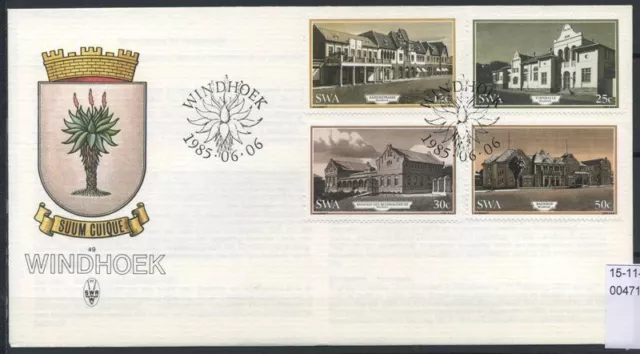 South West Africa 1985 Mi. 571-574 FDC 100% Historical Buildings