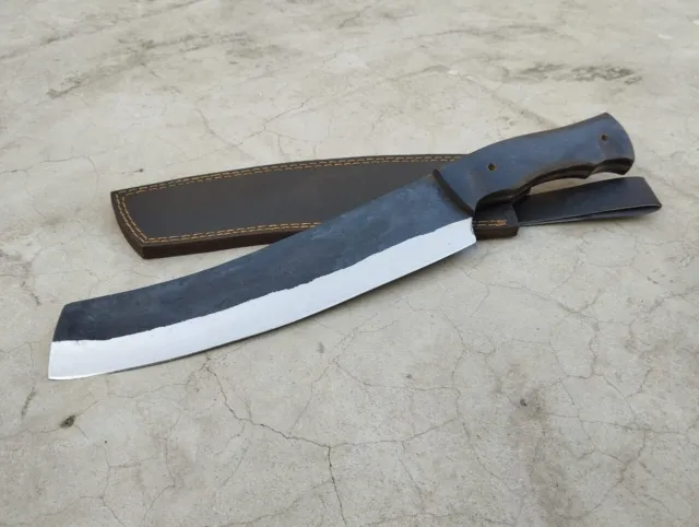 Custom Handmade Carbonsteel Hunting Gladius Chopper Bowie Knife W/Micarta Handle