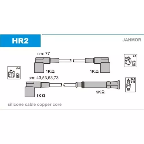 JANMOR Kit de câbles d'allumage pour HR2