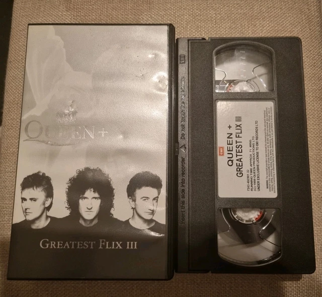 QUEEN + GREATEST Flix III 3 Music VHS Cassette Tape With Special