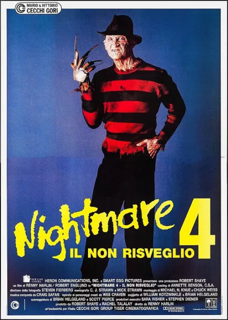 Affiche / Poster 140x195 Freddy 4 "Nightmare on elm street 4 / The Dream Master"