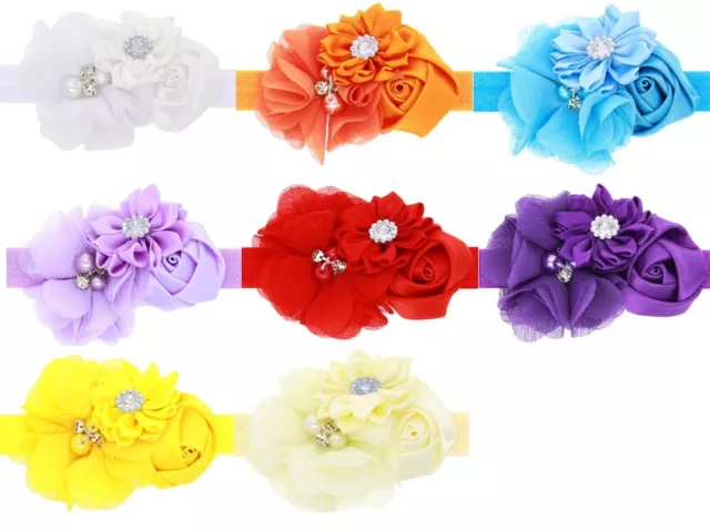 Baby Girl Toddler FLOWER CHRISTENING BAPTISM WEDDING FLOWERGIR Headband