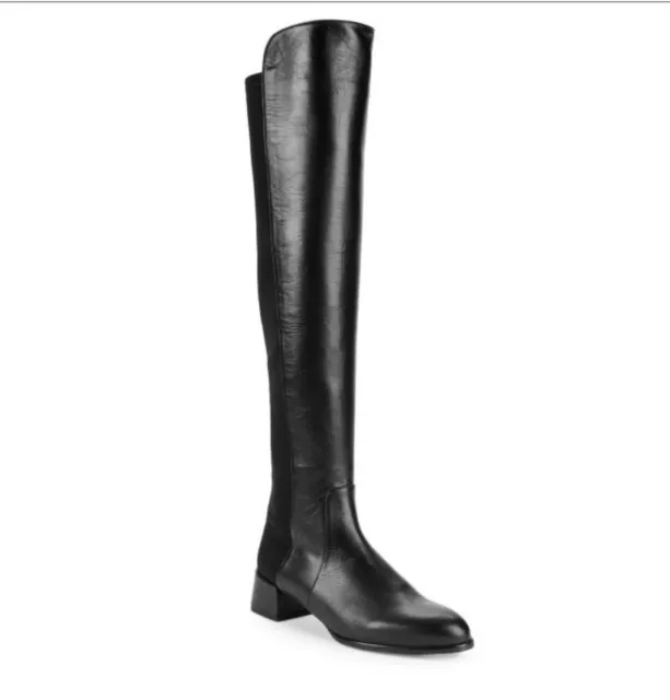 Stuart Weitzman FIFO Over-the-Knee Backstretch Boots, Black, Nappa, Size 7M