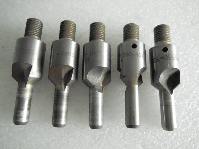 (5) 3/4" HSS Microstop Countersink Cutter 100 Degree 3/8"