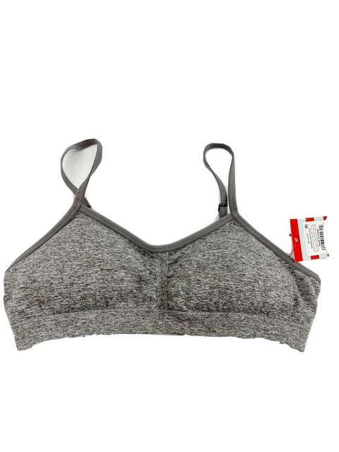 Cat & Jack Girls' Seamless Wire-Free Bra Youth Size Small Heather Grey 28A New