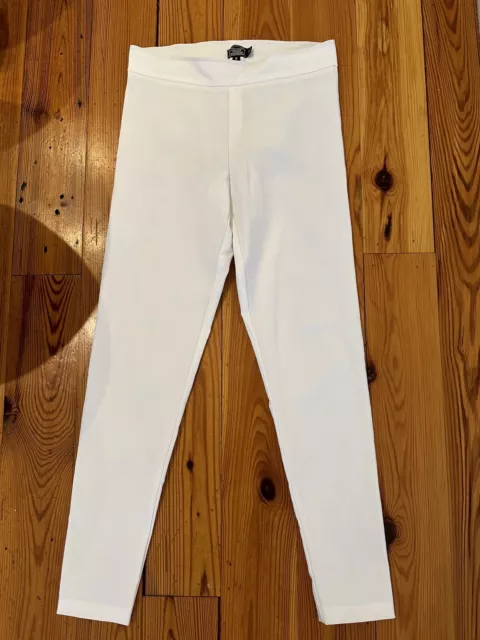 Avenue Montaigne Women White High Rise Pull On Pant Size 6