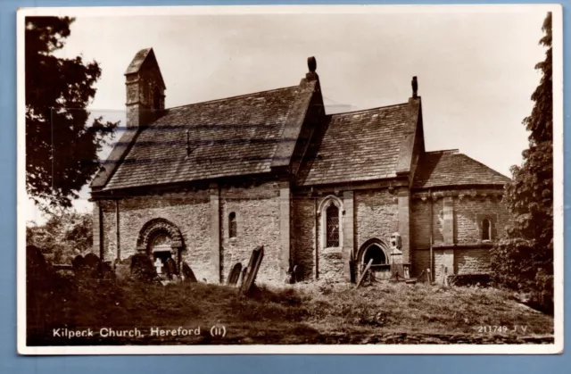 Rp Photo Postcard Kilpeck Church Herefordshire Nr Hereford Kingsthorne Pontrilas