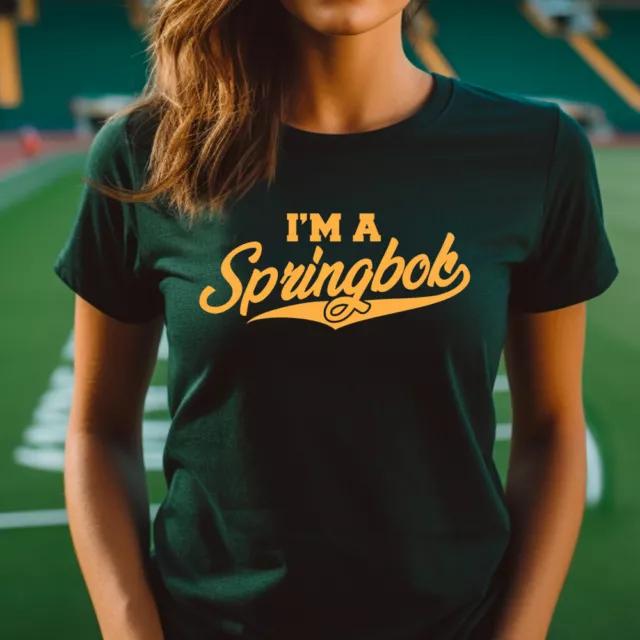 Ladies I'm A Springbok T-shirt South Africa African Rugby Cricket Gift Top