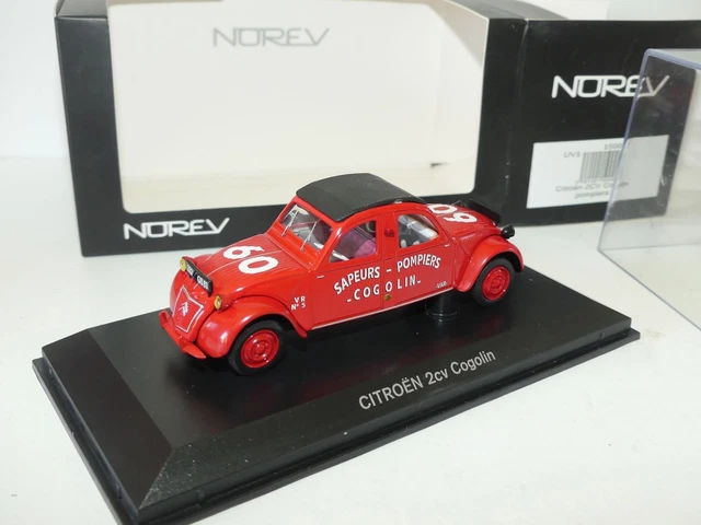 NOREV 1/43 - CITROËN 2CV Bicéphale - Pompiers Cogolin (VAR) - Occasion Comme Neuf