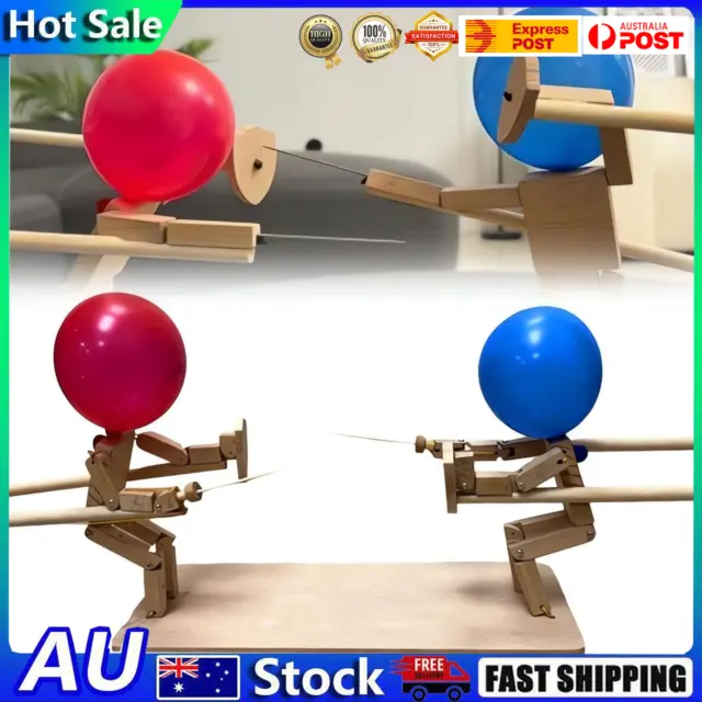 Balloon Bamboo Man Battle - 2024 New Handmade Wooden Fencing Puppets--50%-OFF