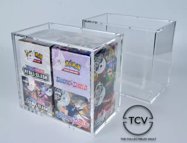 Pokémon Half Booster Box Premium Acrylic Display Case - Magnetic Lid - UV Resist