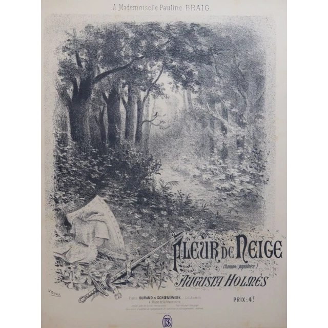 HOLMÈS Augusta Fleur de Neige Chant Piano ca1887