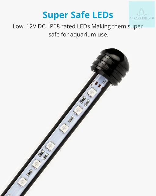 NICREW Submersible Aquarium Light, Underwater RGB Multicolor LED Lights for Fish 3