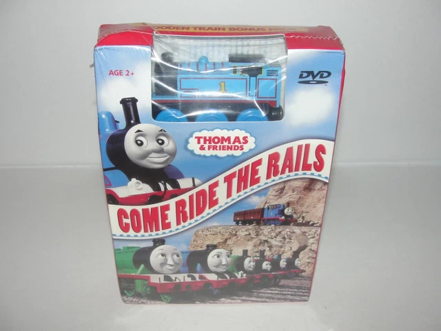 NEW THOMAS & Friends Come Ride the Rails DVD w Wooden Railway Thomas ...