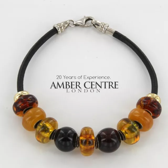 German Baltic Amber Handmade Unique Italian Genuine Bracelet BR258 - RRP£235!!!