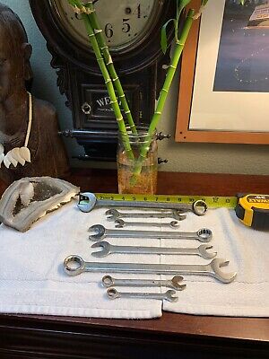 Vintage Proto Tools Billings Vitalloy LOT Of 8 Combination Box Open End Wrenches