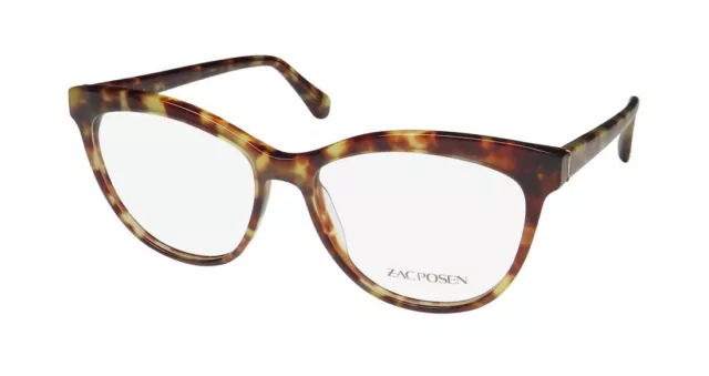 New Zac Posen Rumia Eyeglasses Plastic Tortoise Womens 53-15-140 Cat Eye To