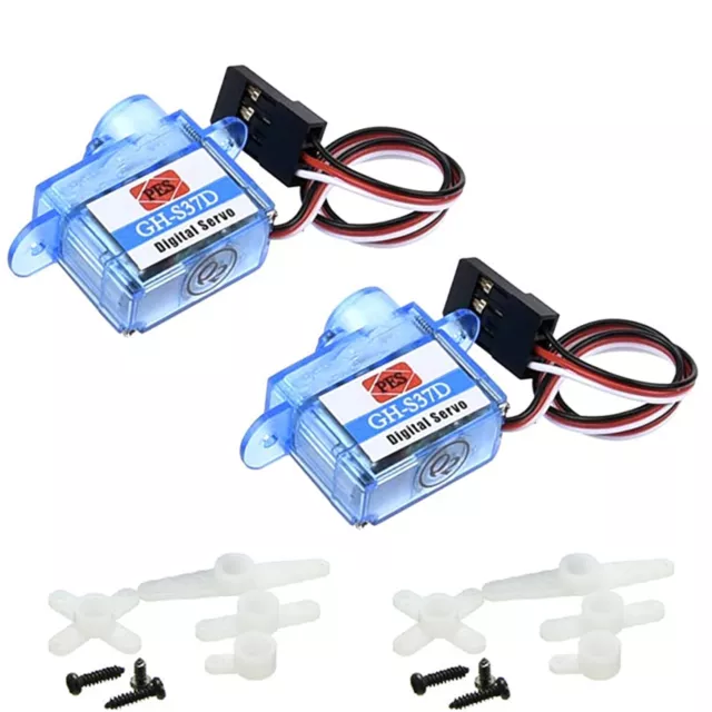 2pcs GH-S37D 3,7 g Ultra Micro Digital Servo Nano Feather Servos RC Flugzeug DE