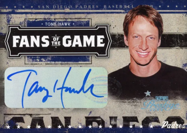 2005 Playoff Prestige Fans Of The Game Tony Hawk Autograph # 27/50