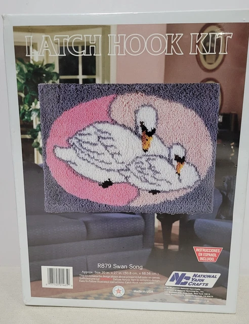 Kit de gancho National Yarn Crafts canción cisne R879 20"" x 27"" - Nuevo