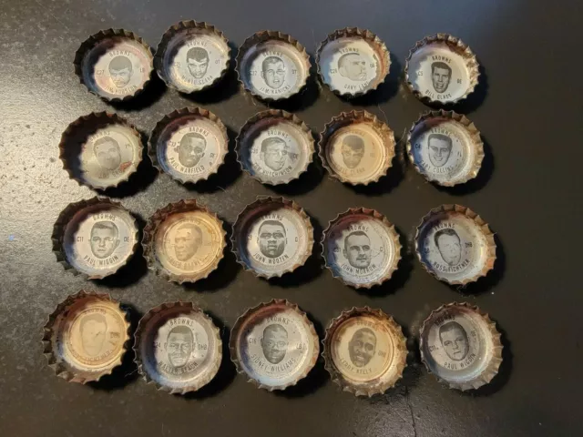 1966 Coca-Cola Cleveland Browns NFL Bottle Caps/Set Break/Your choice