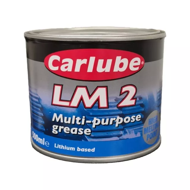 500ml Tin of Carlube LM 2 Multi-Purpose Lithium Based Grease