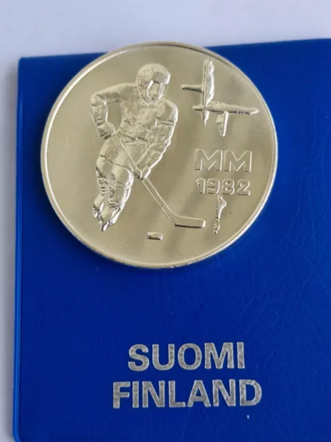 Finland 50 Markkaa 1982 UNC,World Ice Hockey, Silver