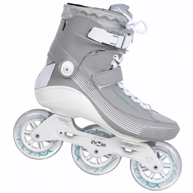 Powerslide Swell Glacier Lake 100 3D Adapt Inline-Skates Inliner 100mm/85A Grau