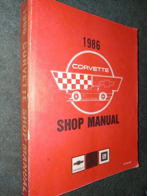 1986 Corvette Shop Manual / Service Manual / Good Original Shop Book!!
