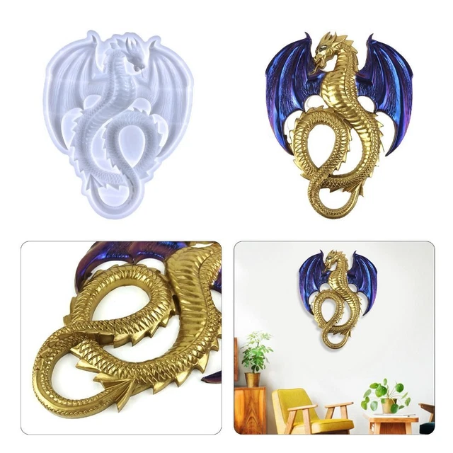murale Ornement suspendu Moule de coulée Moules en résine Dragon Silicone Moule