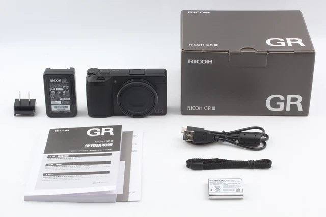 454 shots!【 Top MINT /w BOX 】RICOH GR III 24.2 MP Digital Camera Black From JPN