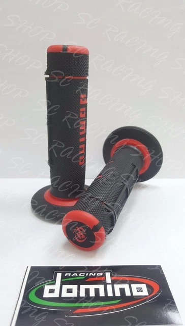 Manopole Racing Rosso/Nero | Coppia Per Motocicli | Stile Sportivo - Foto 9