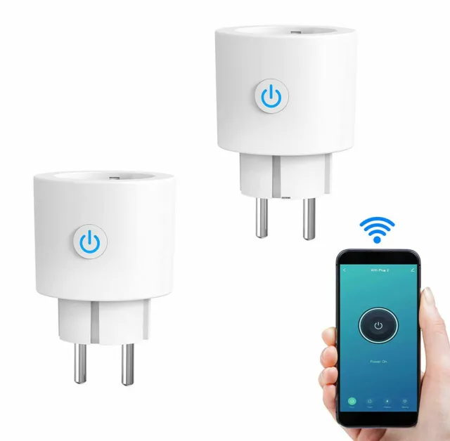 2X Presa Intelligente Wi Fi Spina Smart Home Alexa Google Home Controllo Remoto