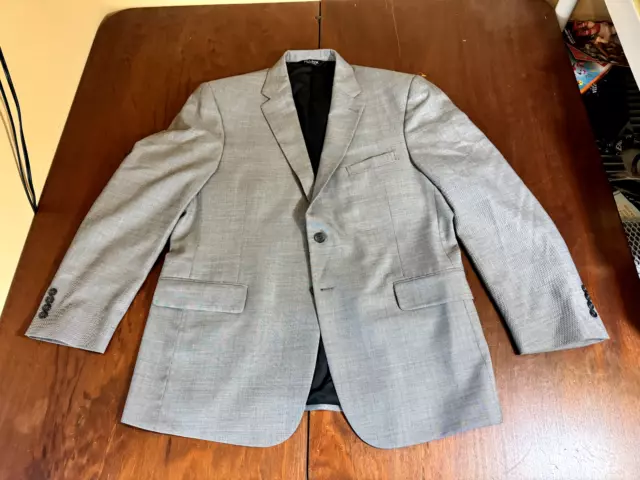 NEW 2023 JOS A BANK Traveler Light Gray Sport Coat Suit Blazer 44R Wool 2