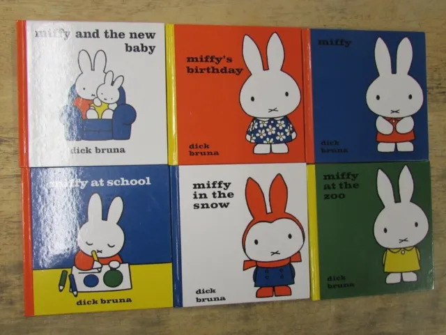 6 CHIDREN'S 'MIFFY' BOOKS by DICK BRUNA ** £3.25 UK POST ** HARDBACK