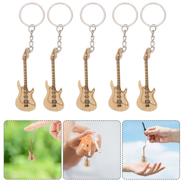 5 Pcs Cello Keychain Musical Instrument Keychain Keyrings Car Keys Violin